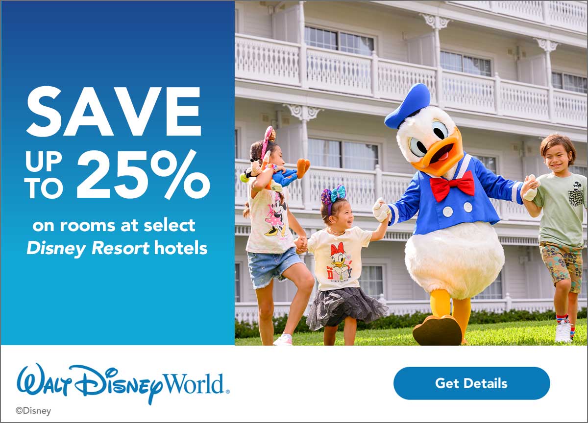 SAVE UP TO 25% at Walt Disney World